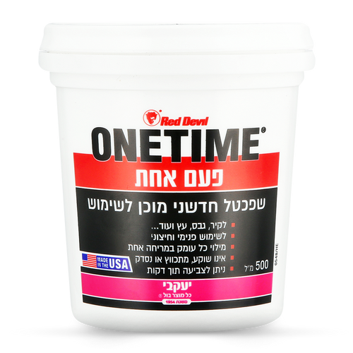 One Time - חומר מהפכני למילוי קירות 500 מ״ל