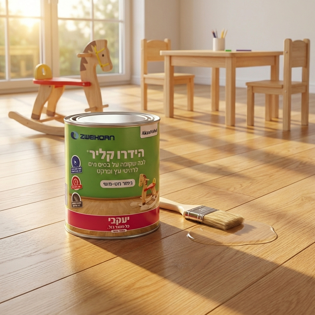 הידרו קליר - לכה שקופה לעץ 375 מ״ל / מבריק