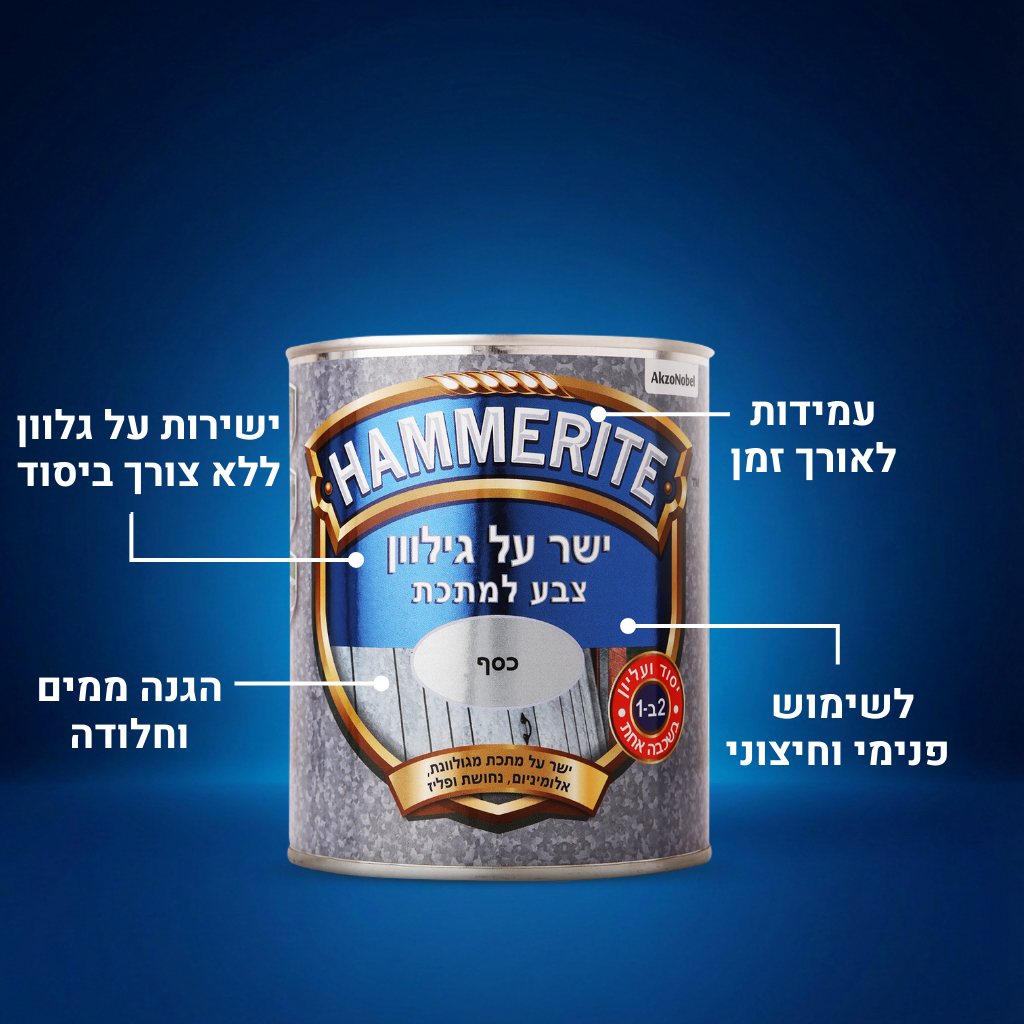 המרייט - ישר על גילוון - כסף 750 מ״ל / מבריק