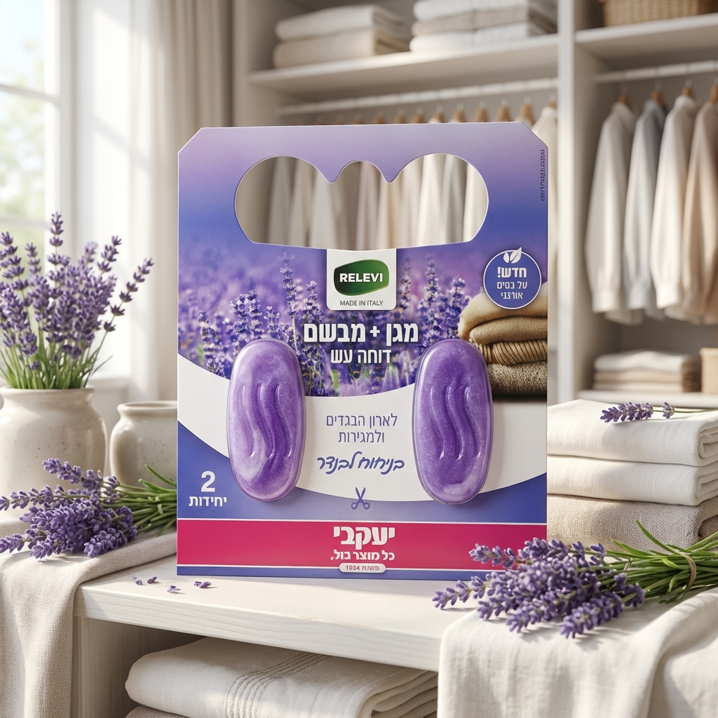 רלוי - ג'ל דוחה עש ומבשם - לבנדר