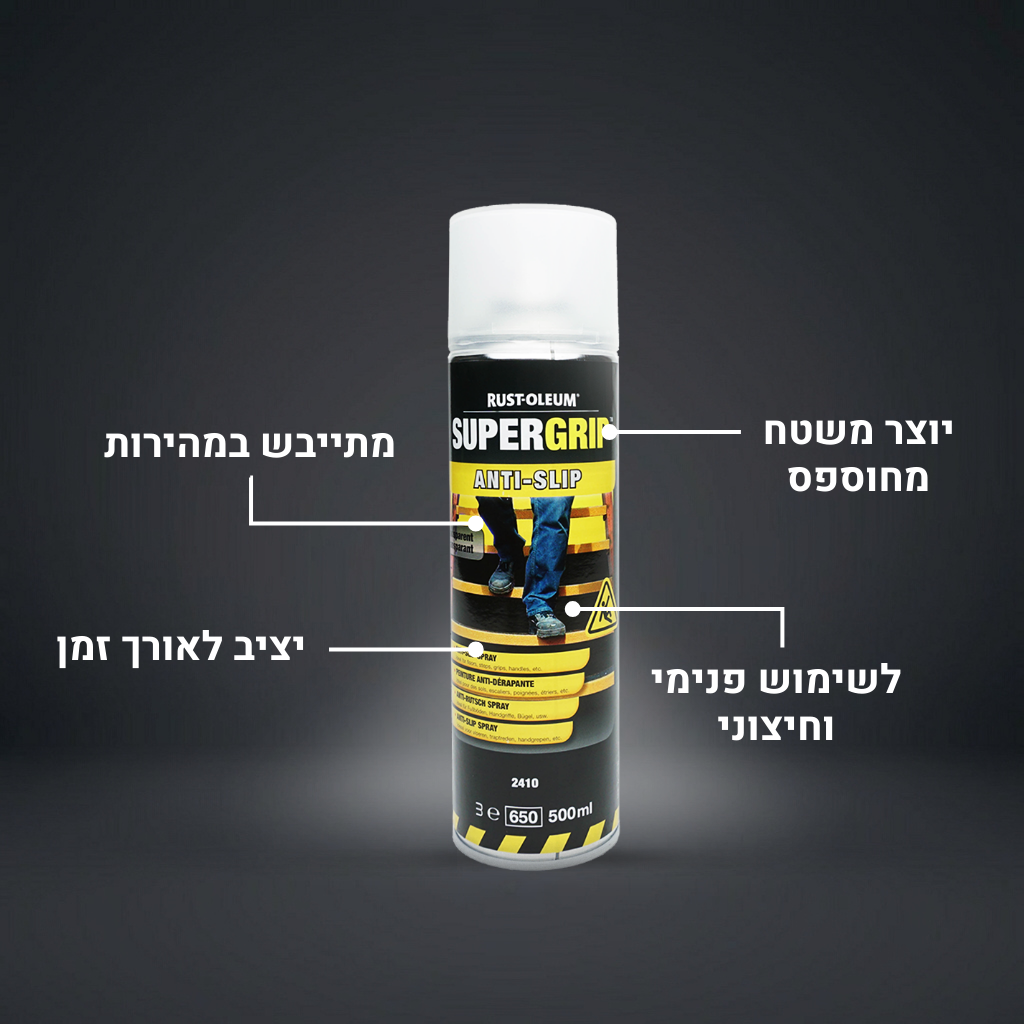 ספריי מונע החלקה - שקוף