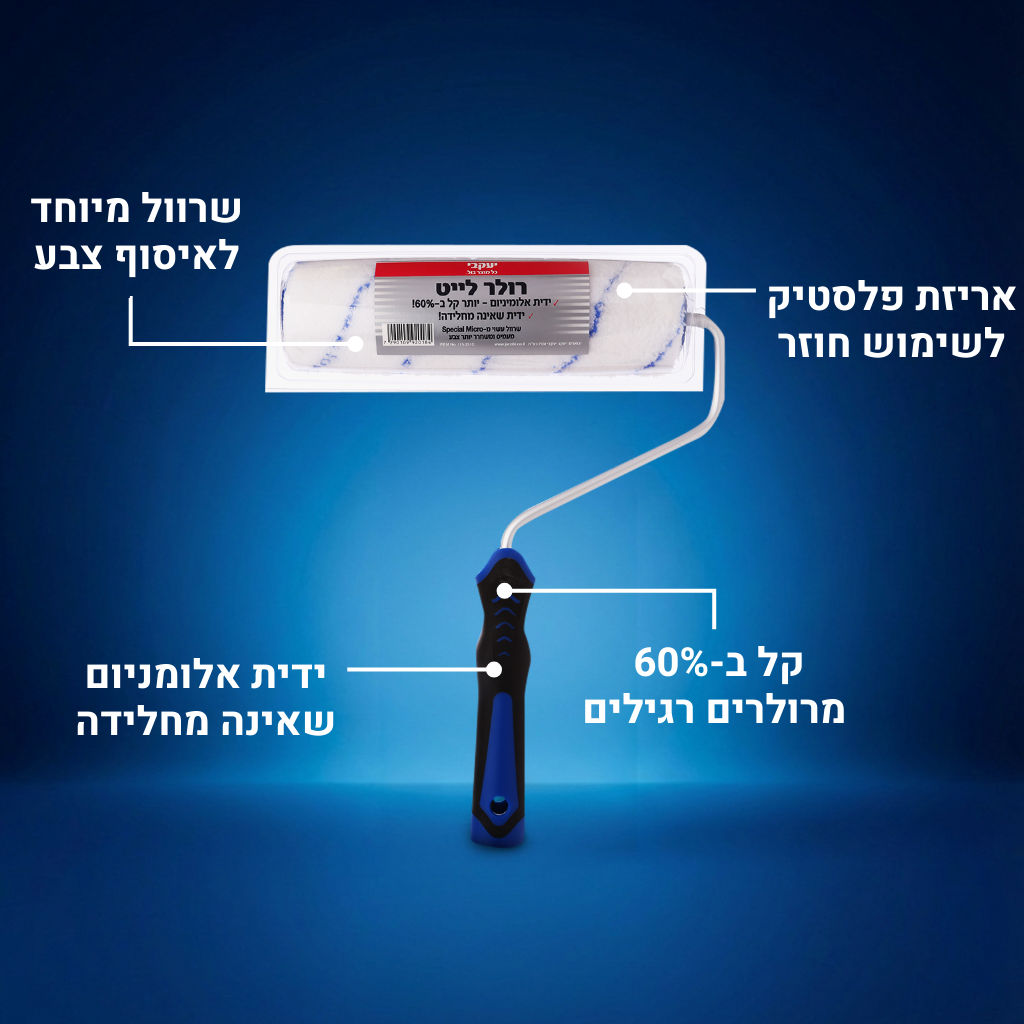רולר לייט לקירות - מהפכני וקל ביותר