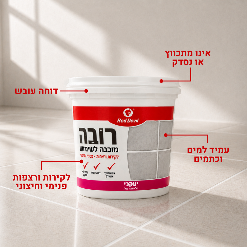 ONE TIME - רובה מוכנה לשימוש לרצפות ולקירות